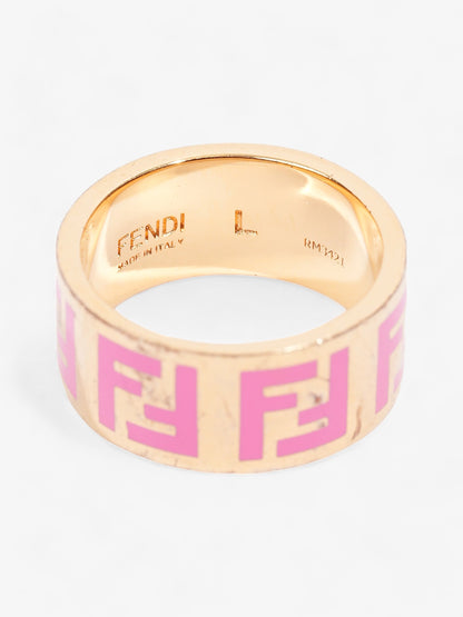 Fendi Forever Fendi Ring Gold / Pink Base Metal Large (58mm)