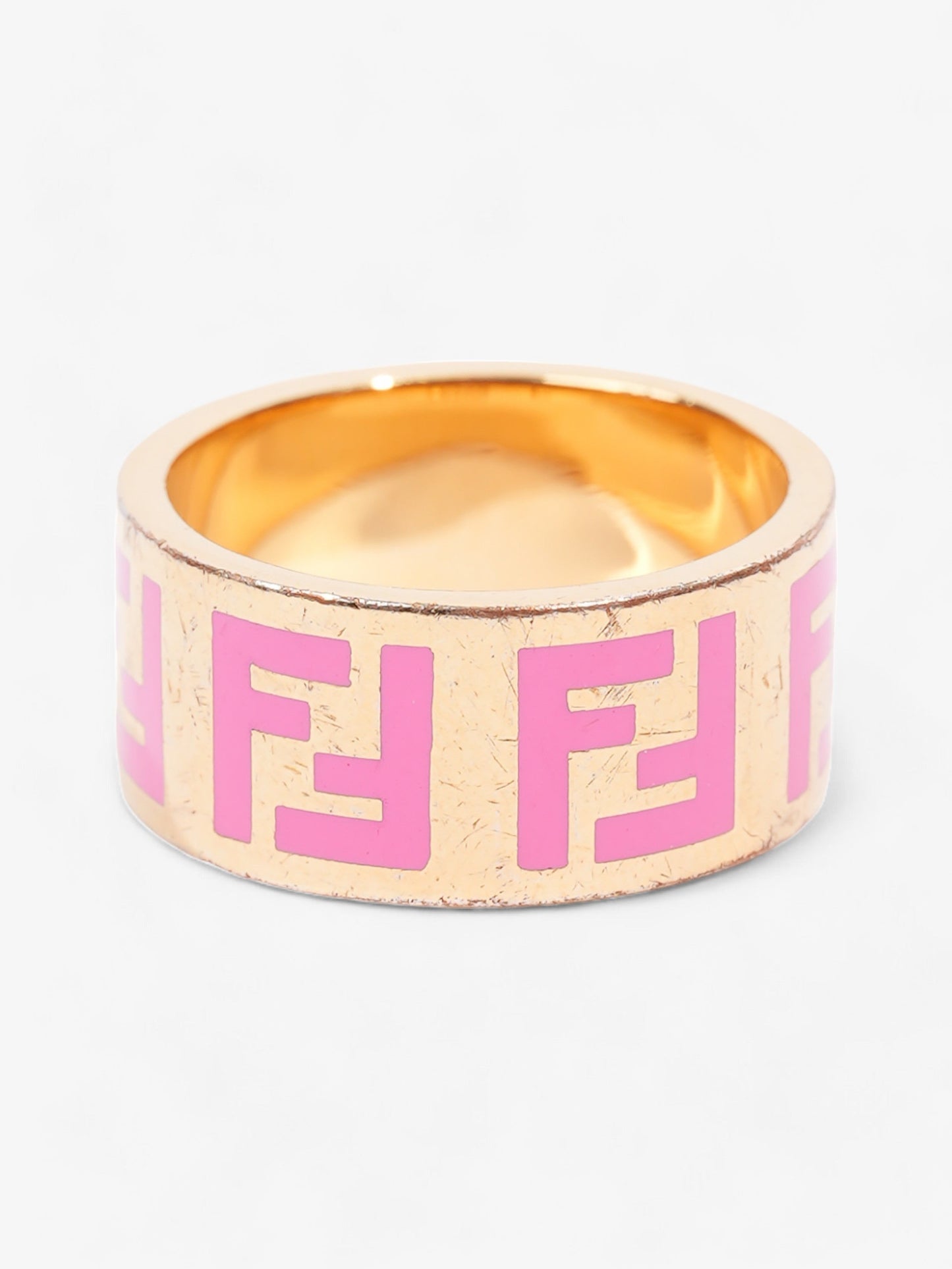 Fendi Forever Fendi Ring Gold / Pink Base Metal Large (58mm)