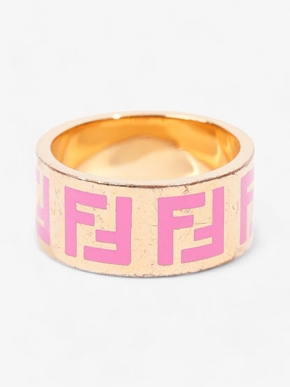 Fendi Forever Fendi Ring Gold / Pink Base Metal Large (58mm)