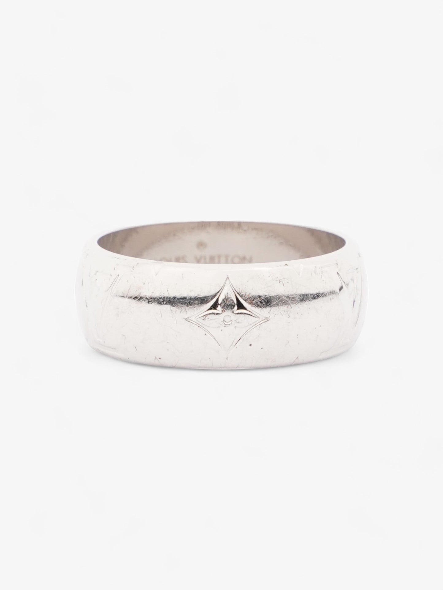 Louis Vuitton Monogram Ring Silver Base Metal Medium (60mm)