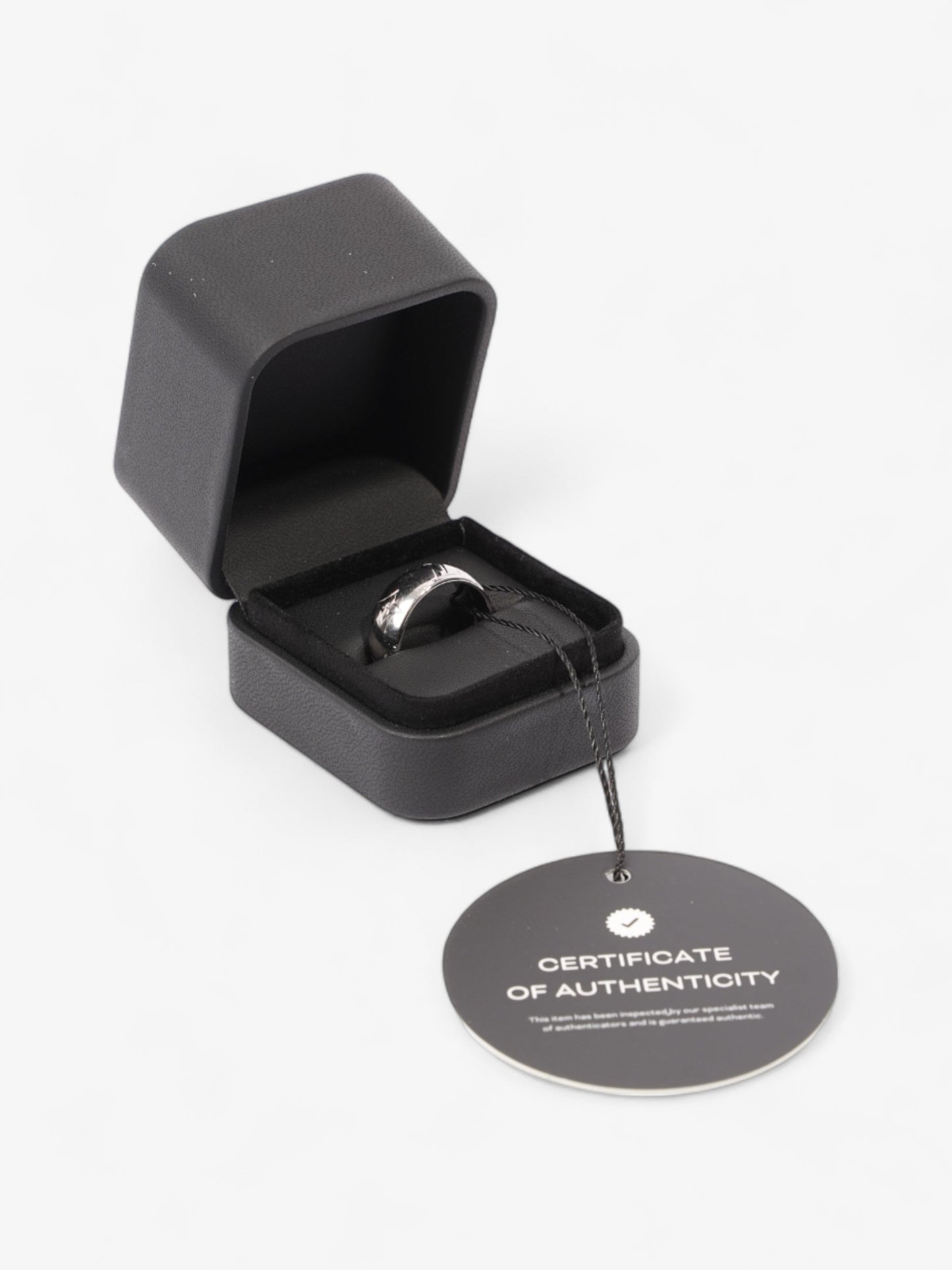 Louis Vuitton Monogram Ring Silver Base Metal Medium (60mm)
