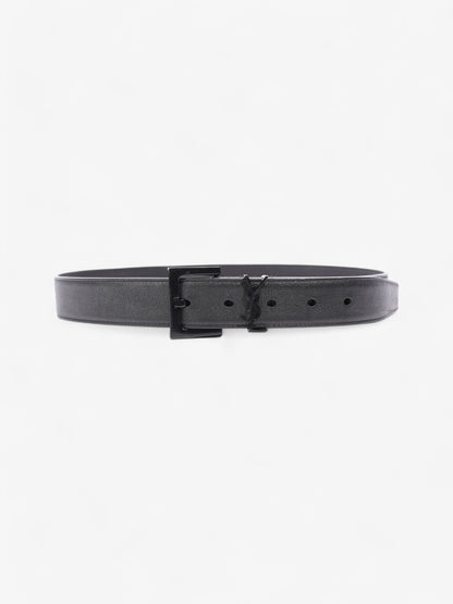 Saint Laurent Monogram Belt Black Leather 75