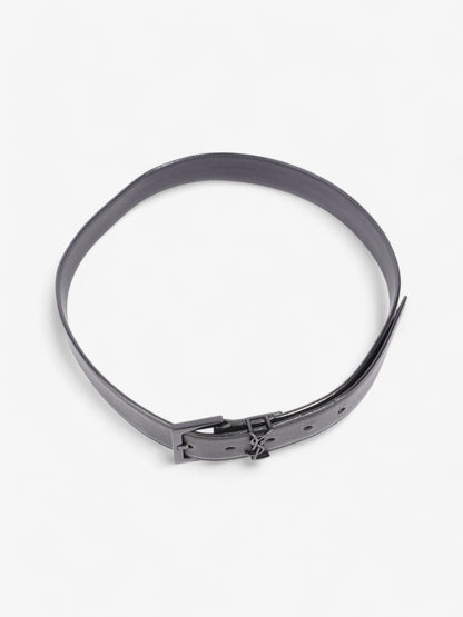 Saint Laurent Monogram Belt Black Leather 75