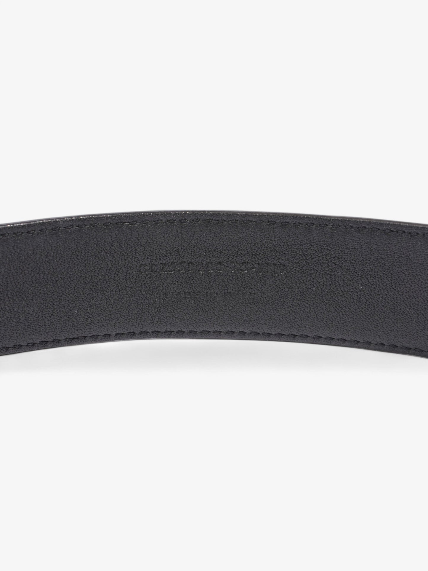 Saint Laurent Monogram Belt Black Leather 75