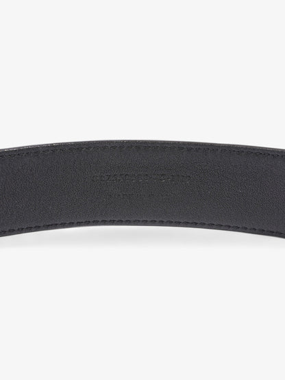 Saint Laurent Monogram Belt Black Leather 75