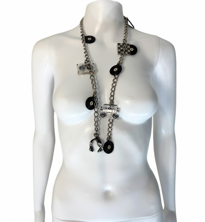 Chanel 2004 Music Motif Chain Necklace Belt