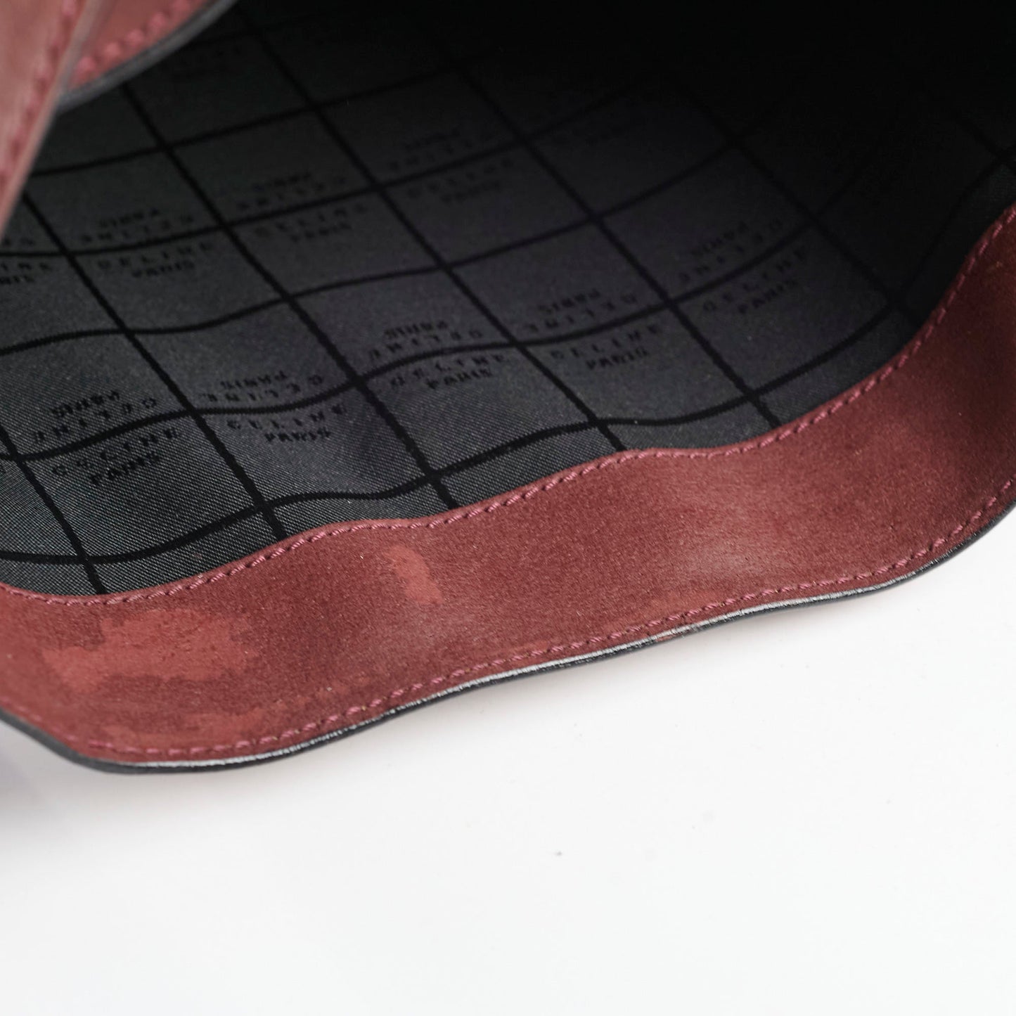 Celine Vintage Bucket Bag Burgundy