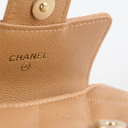 Chanel 23P Classic Clutch With Chain Belt Waist Bag Dark Beige