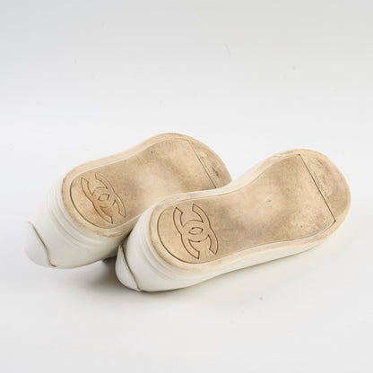 Chanel White Sneakers Size 37.5