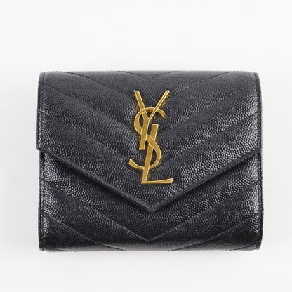 Saint Laurent Envelope Compact Black Wallet