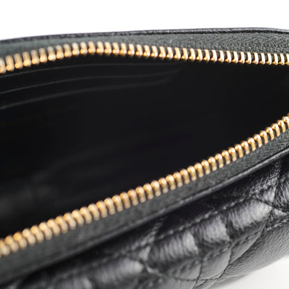 Christian Dior Caro Pouch With Chain & Strap Black