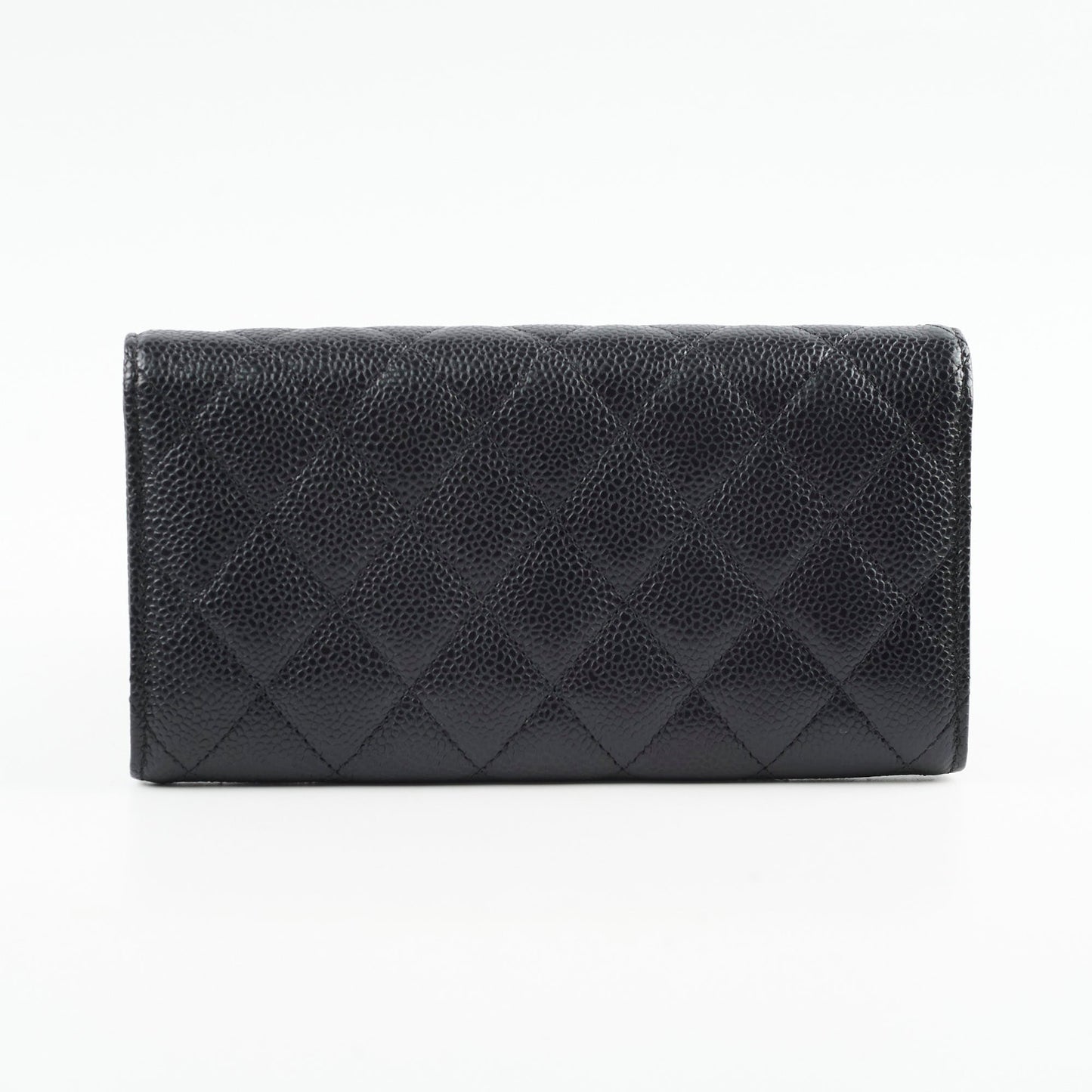 Chanel Long Wallet Caviar Black