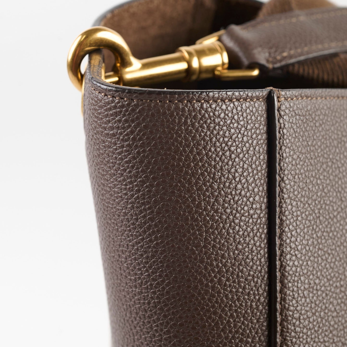 Celine Seau Sangle Bucket Bag Brown