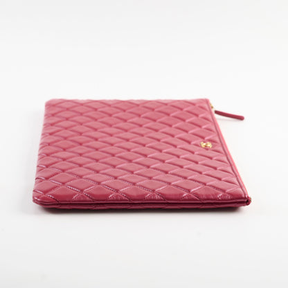 Chanel O-case Clutch Red Lambskin
