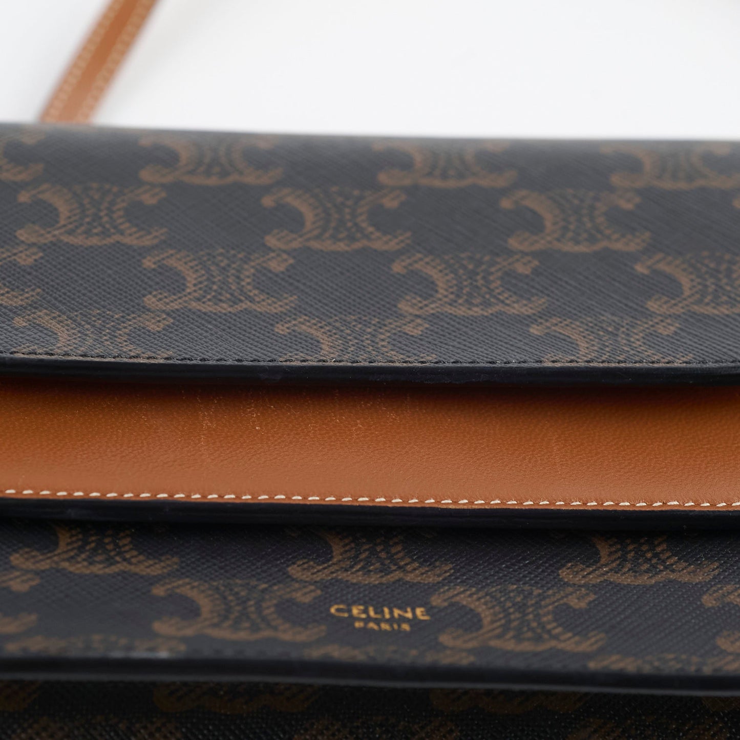 Celine Triomphe Canvas Wallet on Strap
