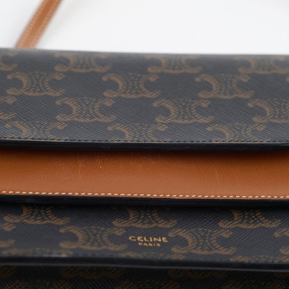 Celine Triomphe Canvas Wallet on Strap