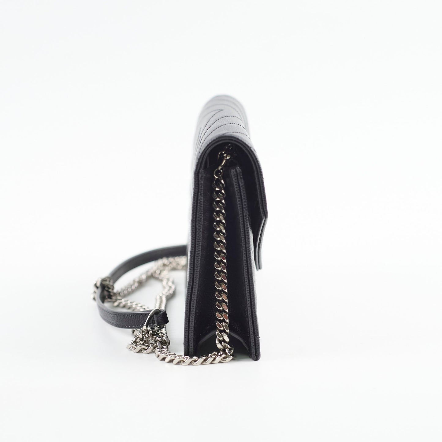 Saint Laurent Cassandre Envelope Wallet on Chain WOC Black