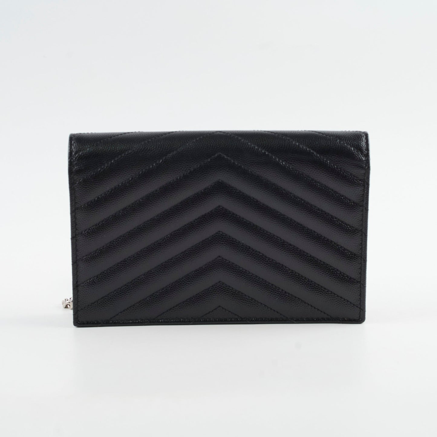 Saint Laurent Cassandre Envelope Wallet on Chain WOC Black