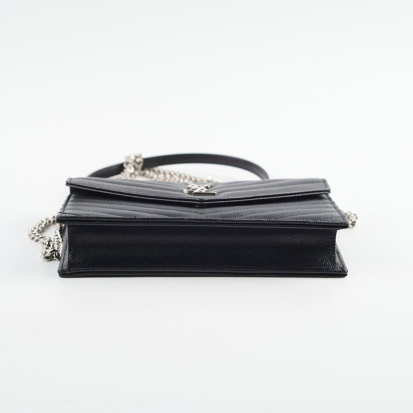 Saint Laurent Cassandre Envelope Wallet on Chain WOC Black