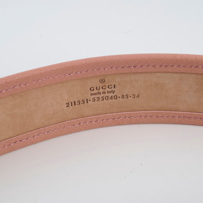 Gucci Woman's Belt Heart Buckle Pink Size 85