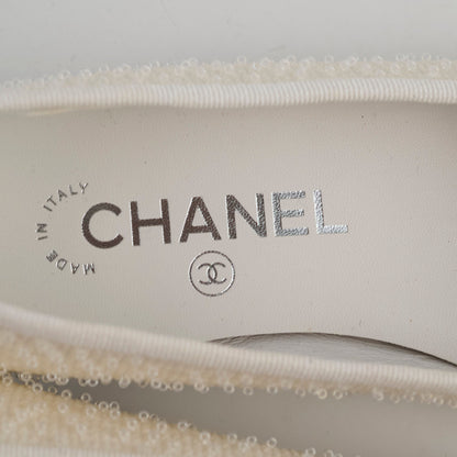 Chanel Ballet Flats Size 35.5 White/Black