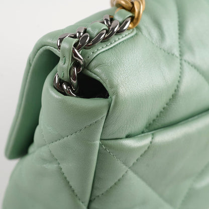 Chanel Small 19 Iridescent Green Microchipped