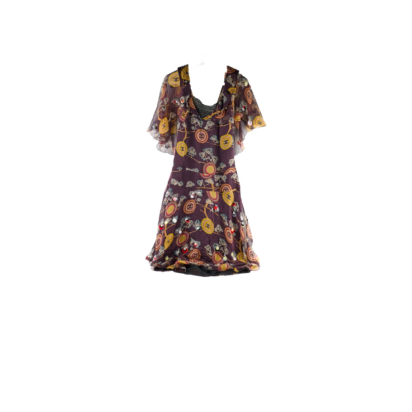 Chanel Patterned Summer Silk Dress