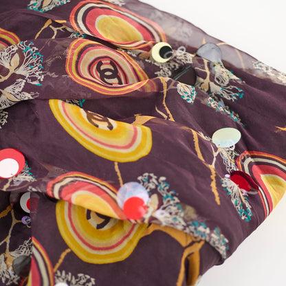 Chanel Patterned Summer Silk Dress