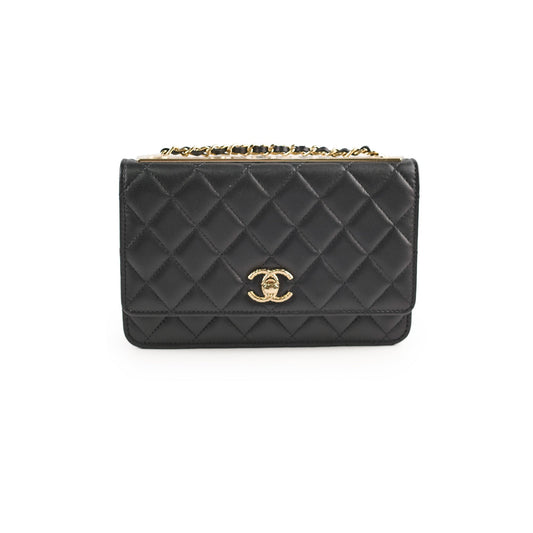 Chanel Trendy Wallet on Chain Black Lambskin (microchip)