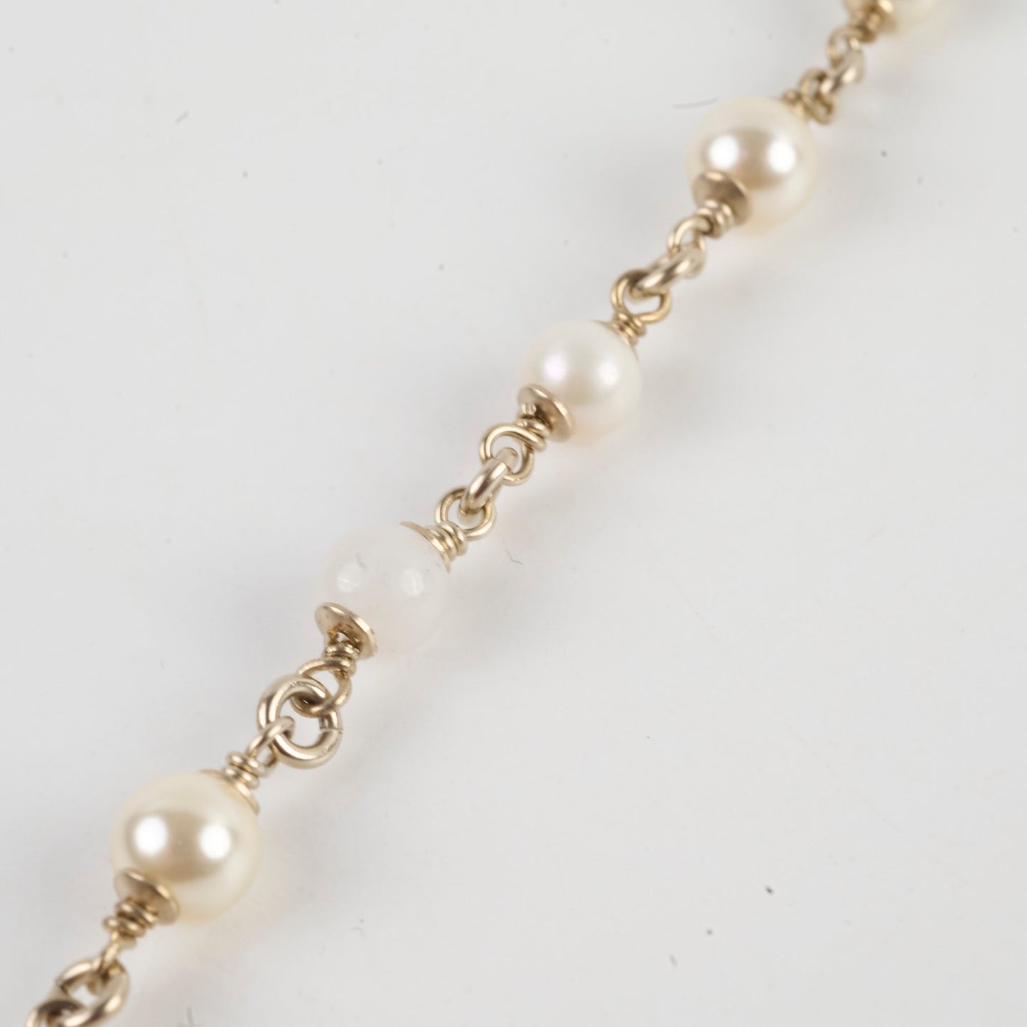 Chanel Long Pearl CC Crystal Necklace