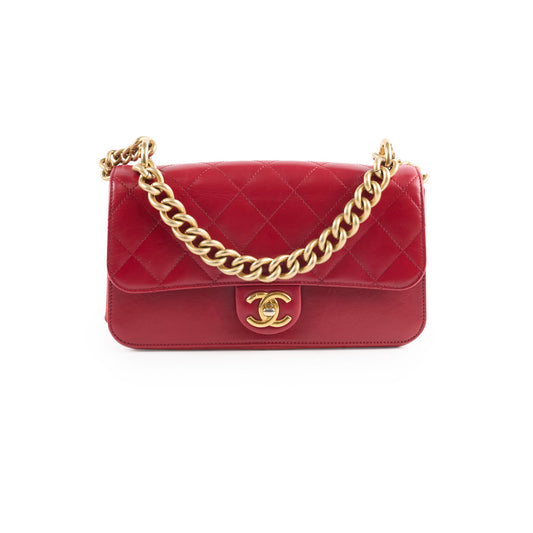 Chanel Seasonal Calfskin Flap Red