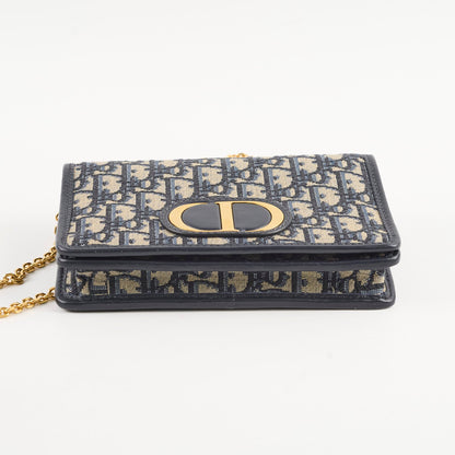 Christian Dior Montaigne Belt Bag with Chain Navy
