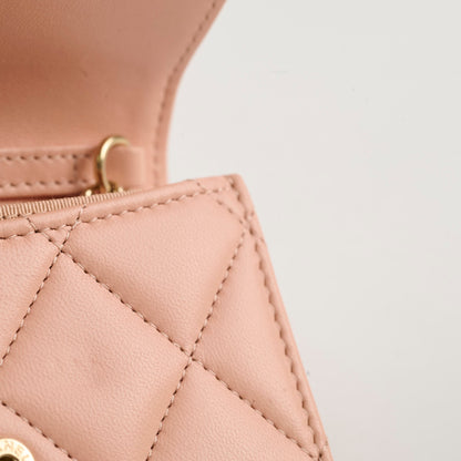 Chanel Card Holder On Chain Nude 31 Series
