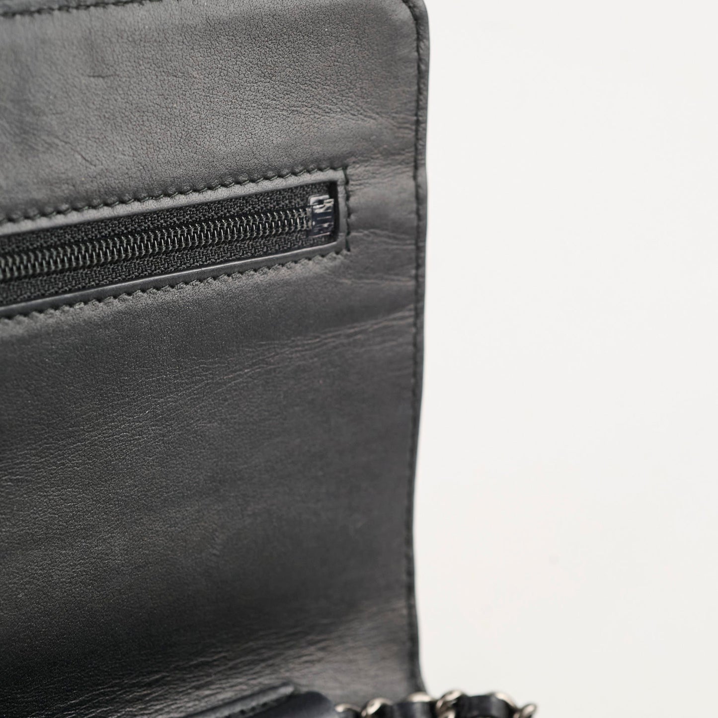 Chanel Calfskin Wallet on Chain WOC Black