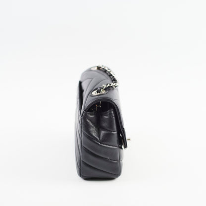 Chanel Caviar Chevron Crossbody Bag Black Series 23