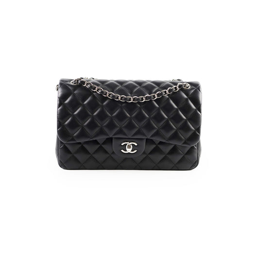 Chanel Classic Flap Jumbo Lambskin Black Series 22