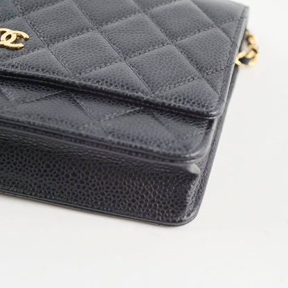 Chanel Caviar WOC Wallet On Chain Black