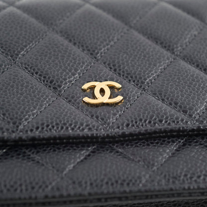 Chanel Caviar WOC Wallet On Chain Black