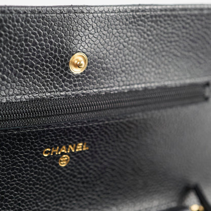 Chanel Caviar WOC Wallet On Chain Black
