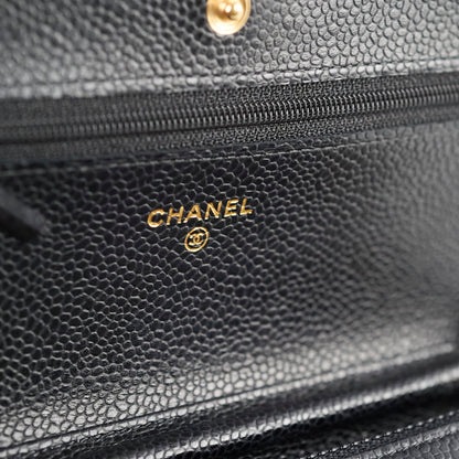 Chanel Caviar WOC Wallet On Chain Black
