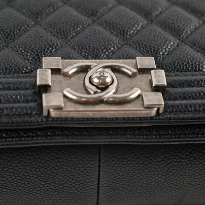 Chanel Old Medium Caviar Boy Black HOLD