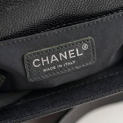 Chanel Old Medium Caviar Boy Black HOLD