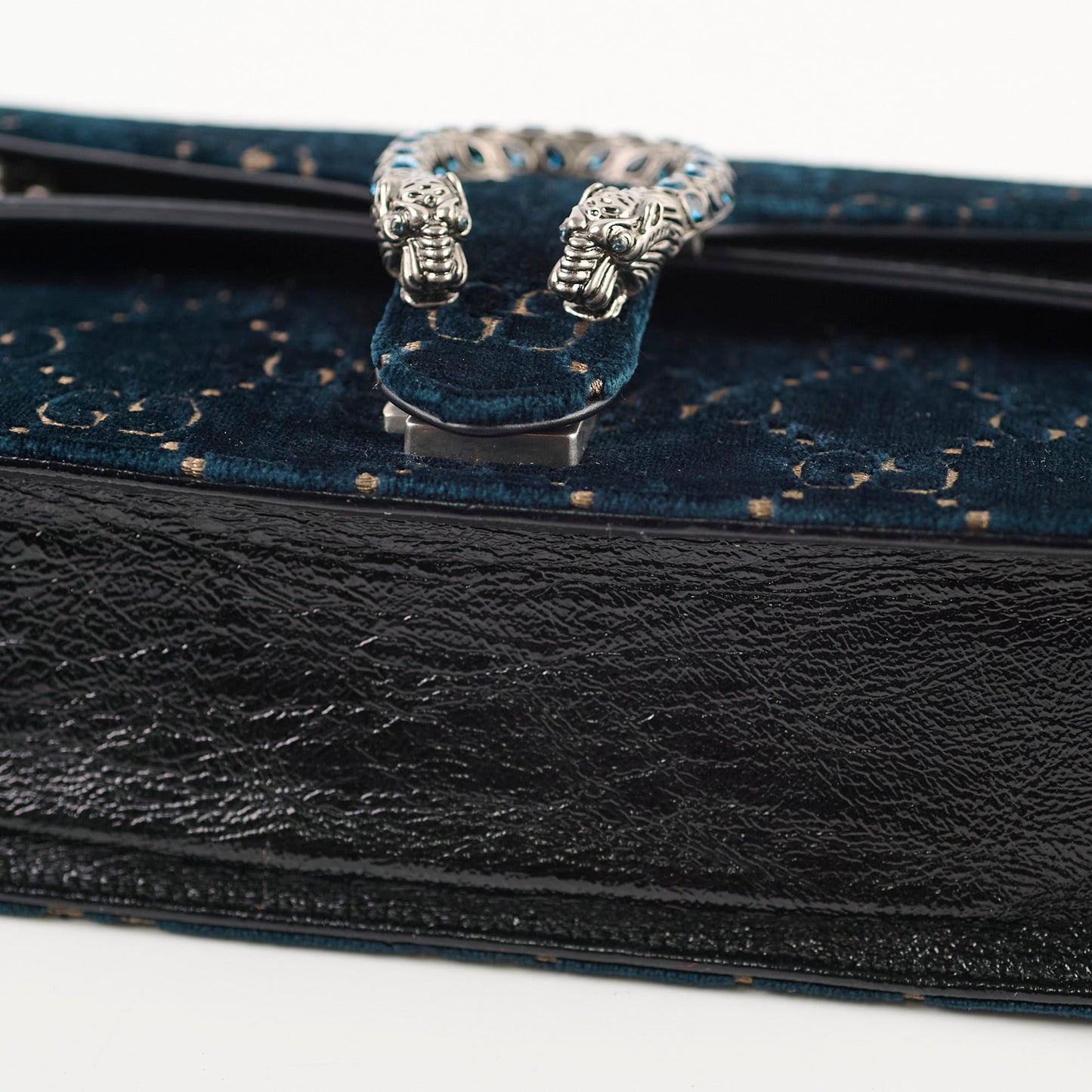 Gucci Dionysus Small Shoulder Bag Navy Velvet