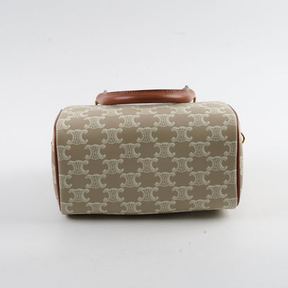 Celine Boston Small Triomphe Beige/Tan