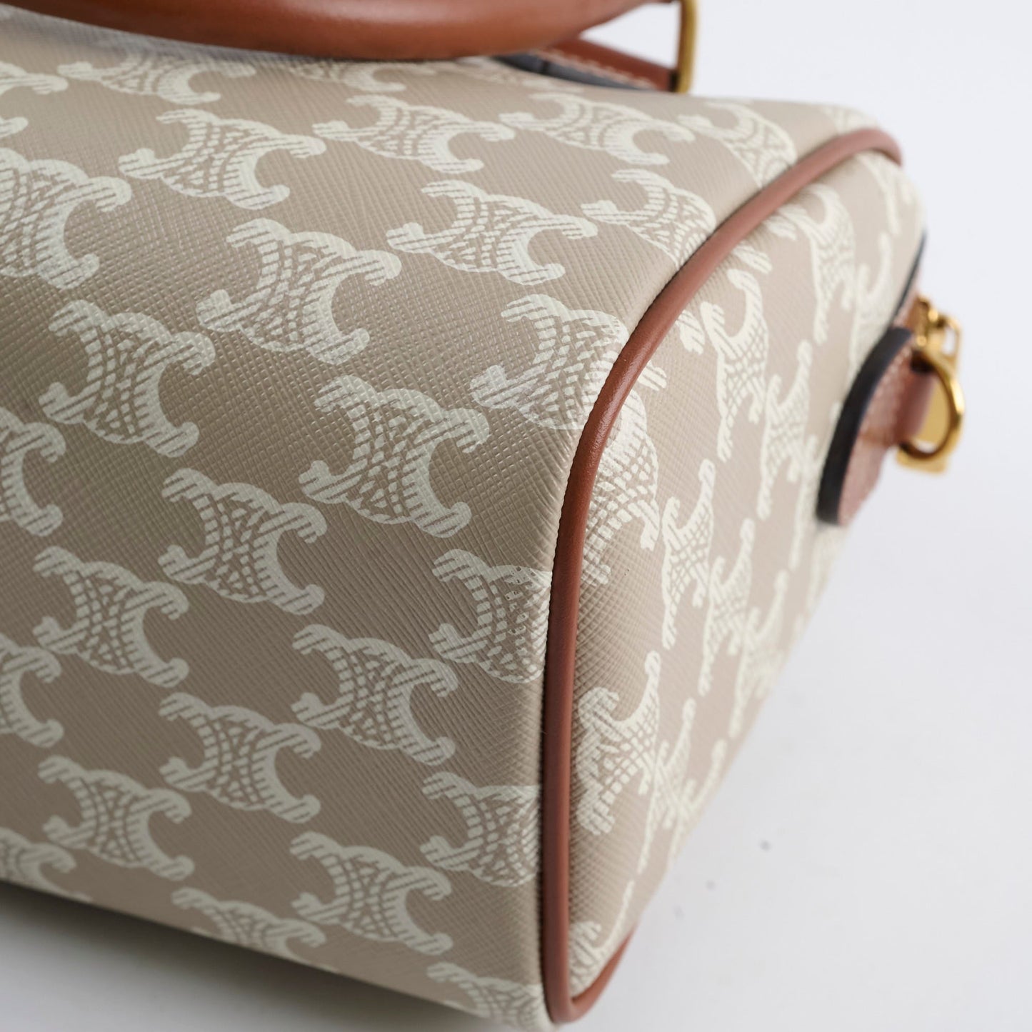 Celine Boston Small Triomphe Beige/Tan