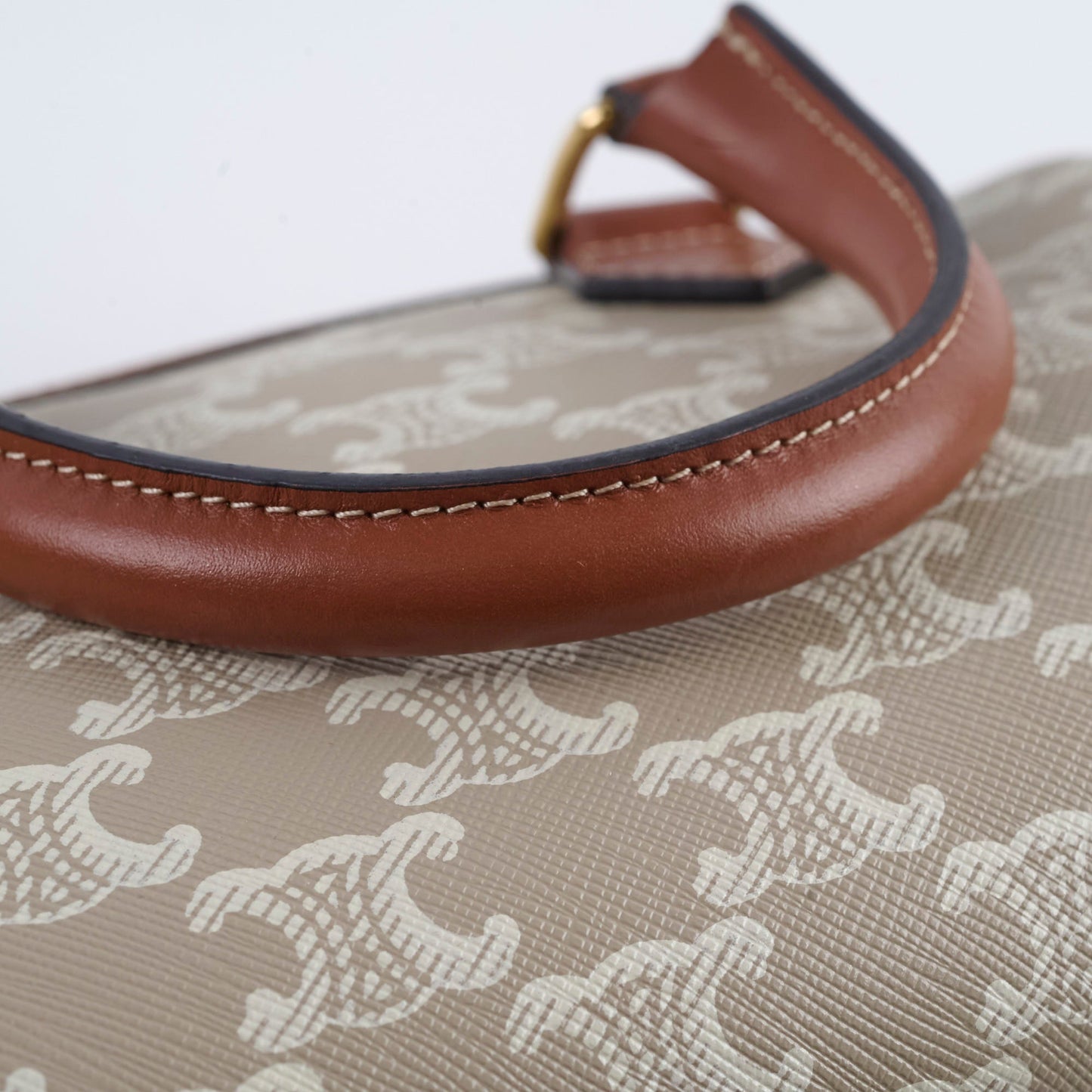 Celine Boston Small Triomphe Beige/Tan