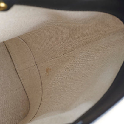 Celine Triiomphe Canvas Calfskin Bucket Bag Beige/Black