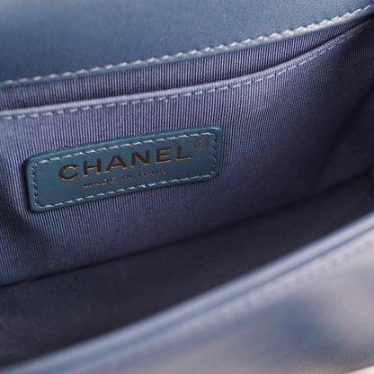 Chanel Boy Small Blue / Woven