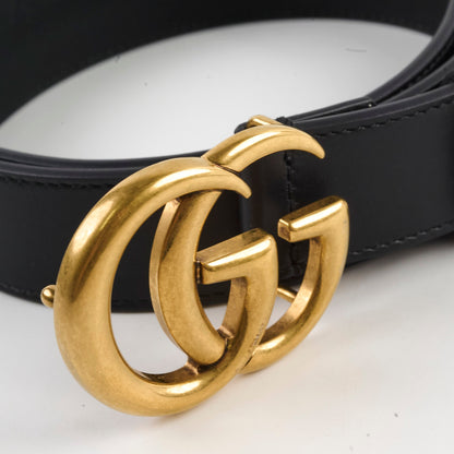 Gucci GG Marmont Belt Black Size 80