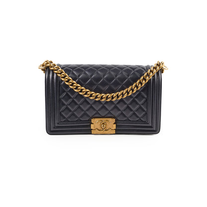 Chanel Boy Old Medium Lambskin Black